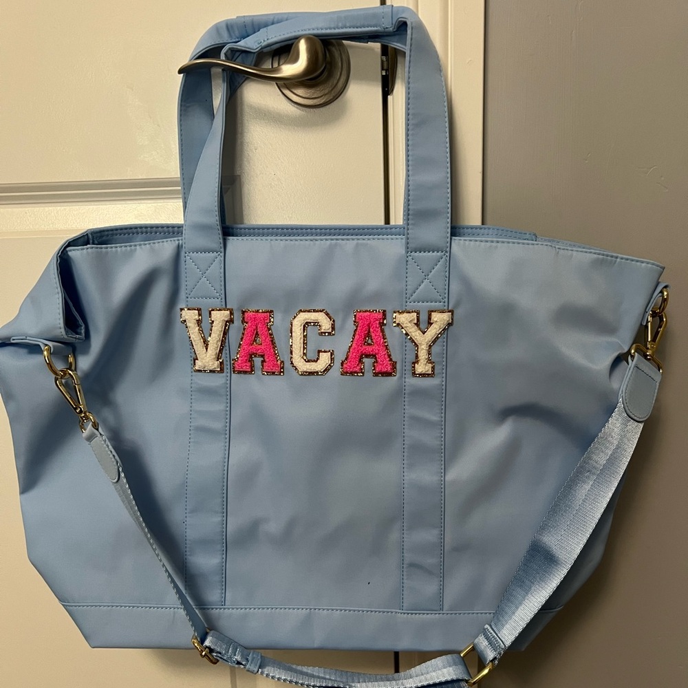 Stoney Clover customized classic tote bag in periwinkle color.